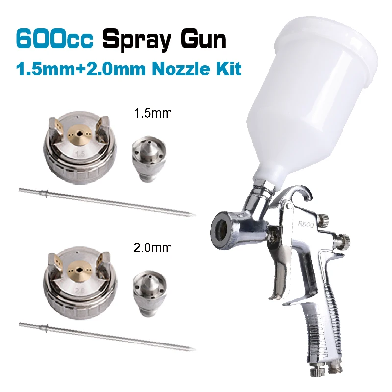 RONGPENG Professional R500 LVLP Пистолет-распылитель на водной основе, масляная краска 1,3/1,4/1,5/1,7/2,0, сопло, гравитационный аэрограф, пневматические инструменты