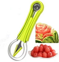 home 3 in 1 fruit carving knife cut fruit tool stainless steel remove fruit sac supplies watermelon ball digger kitchen gadgets