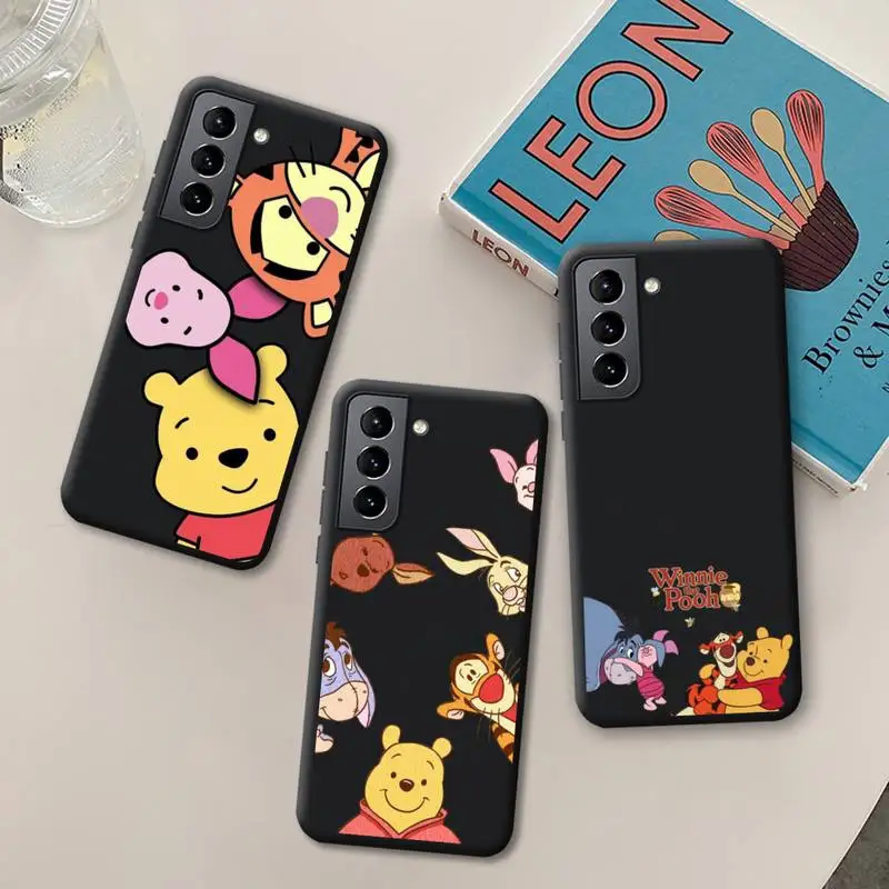 

Cute Bear Winnie The Pooh Phone Case for Samsung Galaxy S21 Ultra S20 FE M11 S8 S9 Plus S10 5G lite 2020 Silicone Soft Cover