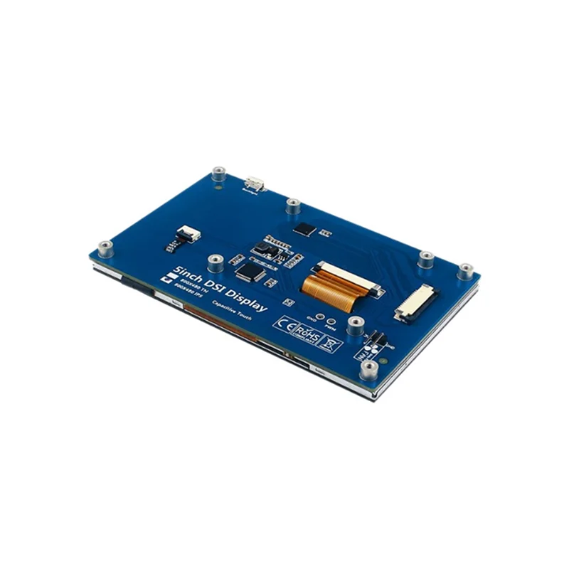 Фото 5-дюймовый емкостный сенсорный экран для Raspberry Pi 5/4B/3B+ IPS-дисплей 178 °   Кабель CSI без привода со стандартным монитор №2