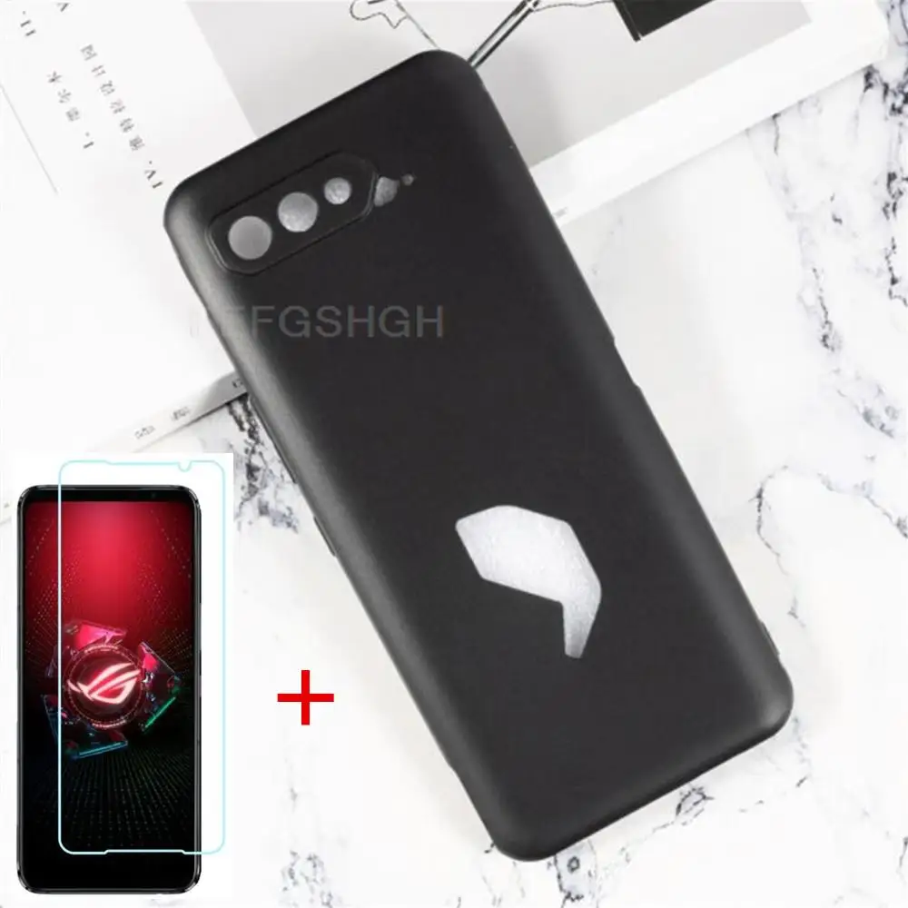 

Чехол для телефона ASUS ROG Phone 5 I005DA I005DB, силиконовый чехол из ТПУ для Asus ROG Phone 5S, закаленное стекло, защита экрана