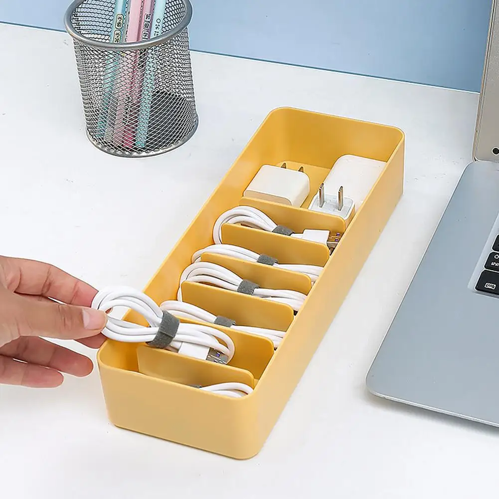 

Жесткий Контейнер для хранения кабелей для передачи данных износостойкий вместительный многофункциональный держатель для хранения кабел...