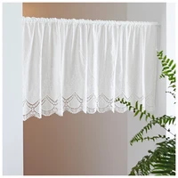 yaapeet short curtain for kitchen door half cortinas country style white cotton lace embroidery thin rideau warm room decorate
