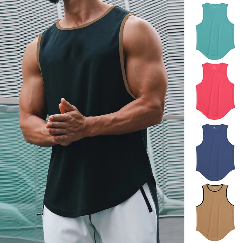 

Summer Y Back Gym Stringer Tank Top Men Cotton Clothing Bodybuilding Sleeveless Shirt Fitness Vest Muscle Singlets Workout Tank