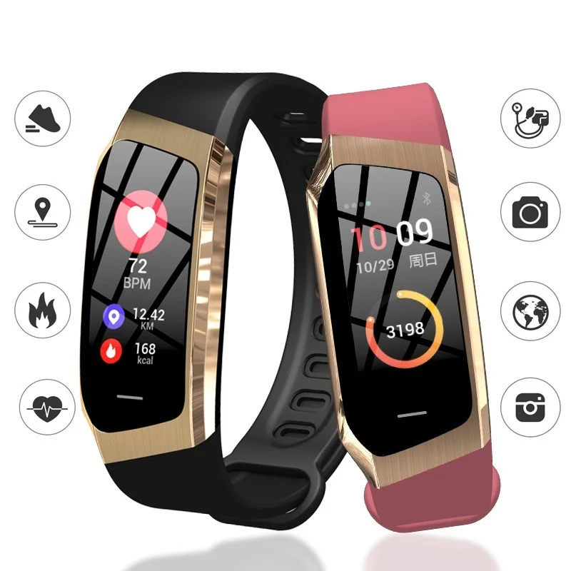 

2022 New E18 Smart Bracelet Real-time Heart Rate Health Monitoring Information Push Call Reminder Ip68 Waterproof Step Meter Hot