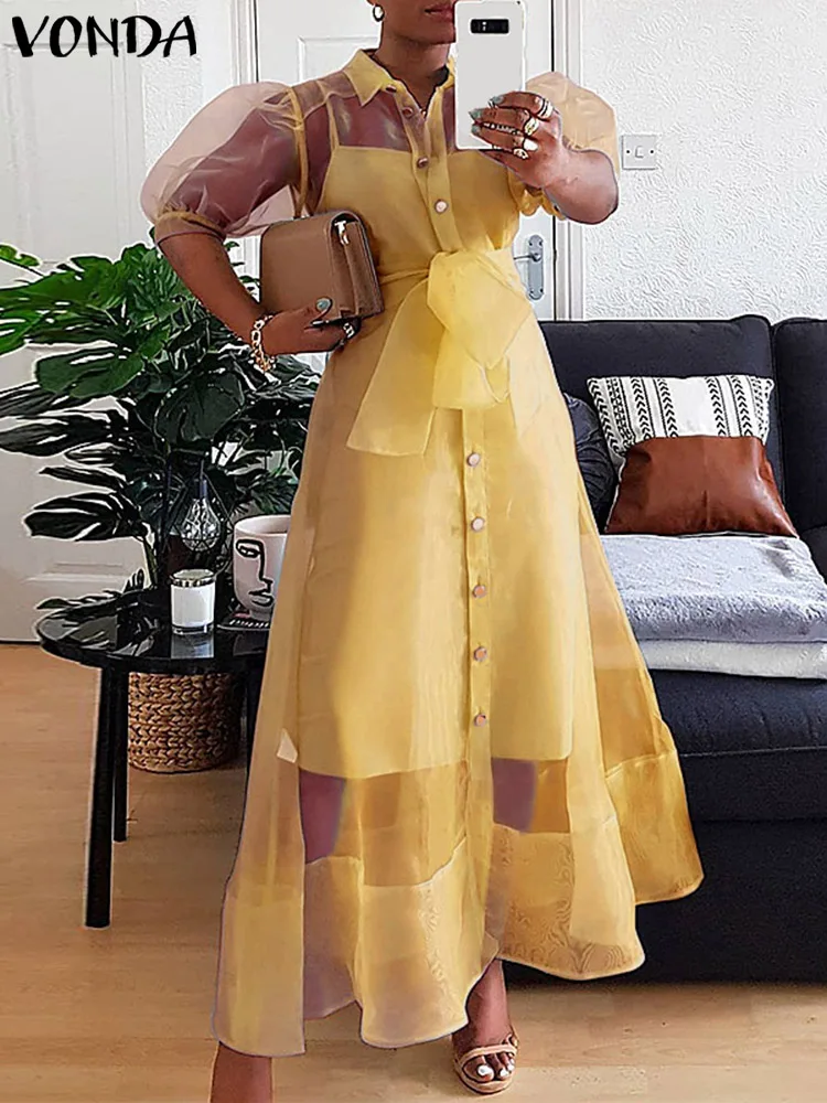 Элегантное Вечернее Платье VONDA Женские Летние Плиссированные Свободные платья с