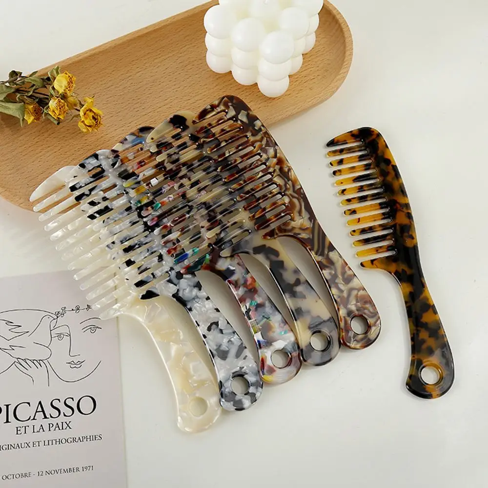 

Большая расческа из ацетата целлюлозы, простые женские щетки для волос, инструменты для завивки длинных волос