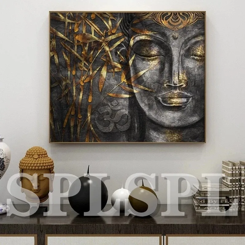 

Abstract Buddha Statue Canvas Painting Buddhist Zen Art Posters and Prints Religious Wall Art Picture for Living Room Home Decor