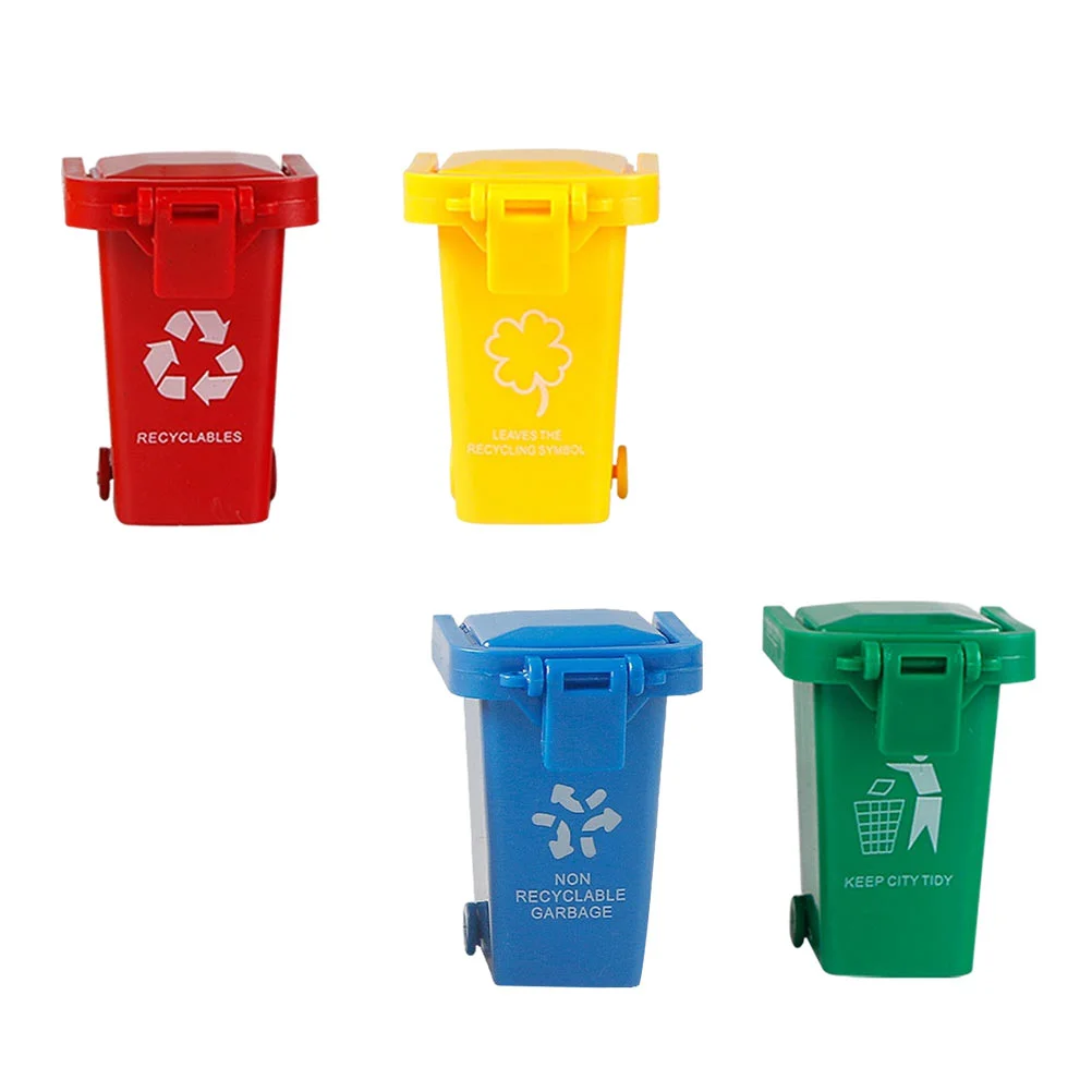 

Garbage Toy Can Trash Mini Truck Toys Bin Cans Kids Miniature Curbside Sorting Recycle Vehicles Desk Bins Game Tiny Boy