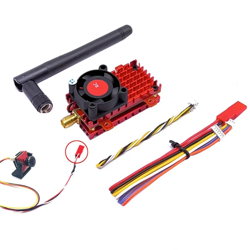5 8G 48CH 2W FPV VTX + 1200TVL Cam аудио видео передатчик 2000Mw Встроенный микрофон для