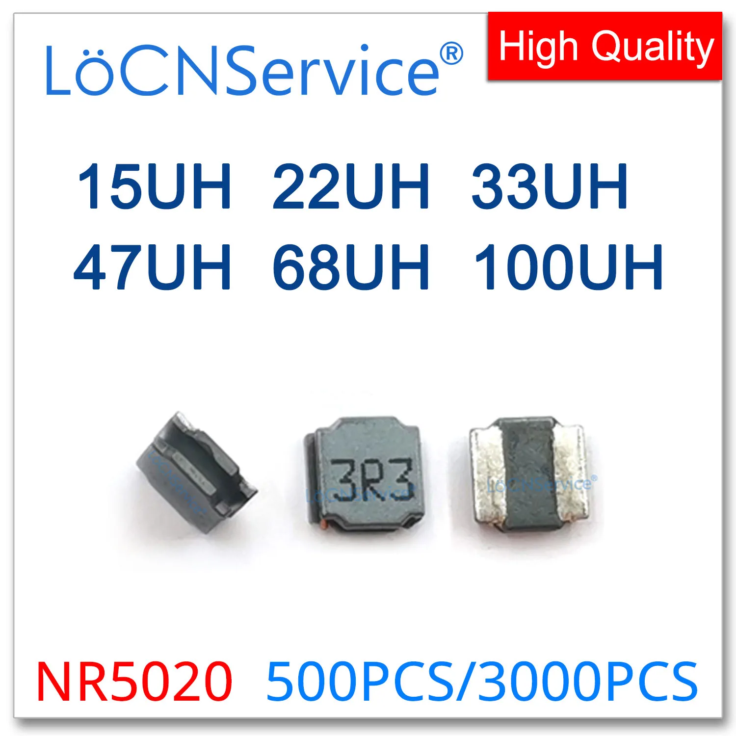 LoCNService 500 шт. 3000 NR5020 5 0*5 0*2 0 SMD 15UH 22UH 33UH 47UH 68UH 100UH SMT экранированные силовые индукторы