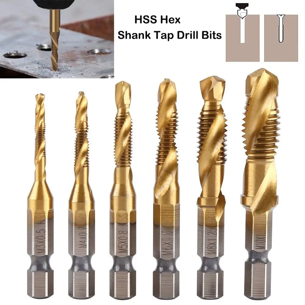 

Drilling Tools HSS Tap Drill Bits Screw Machine Titanium Plated Hex Shank Shank Tap Drill Bits Tap Drill Bit