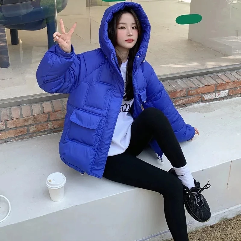 2022 New Winter Warm Thick Cotton Coat Women Loose Parkas Coat Winter Jacket Women Outwear Women Winter Short Down Padded Jacket