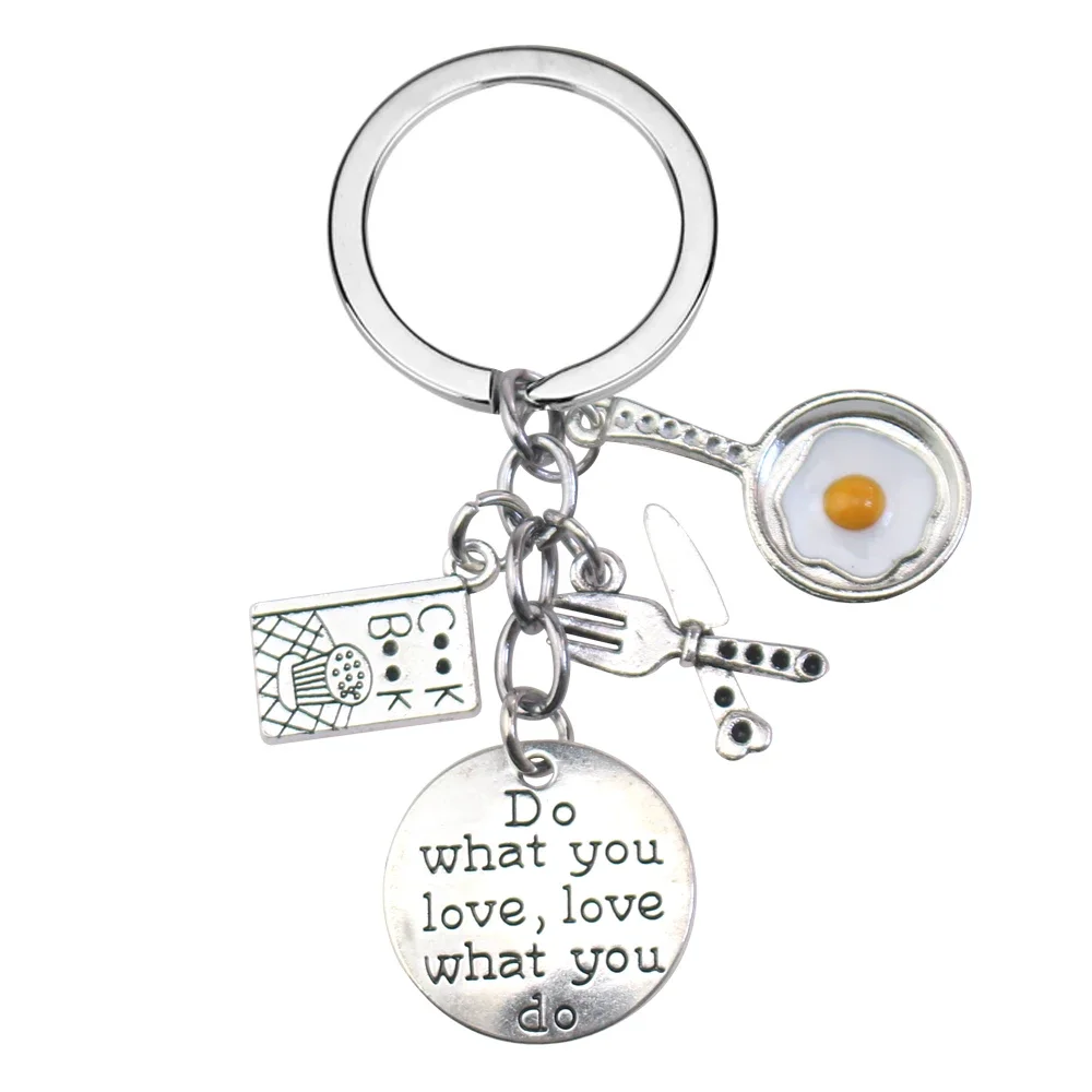 Брелок для ключей в виде жареного яйца кольцо домашнего приготовления