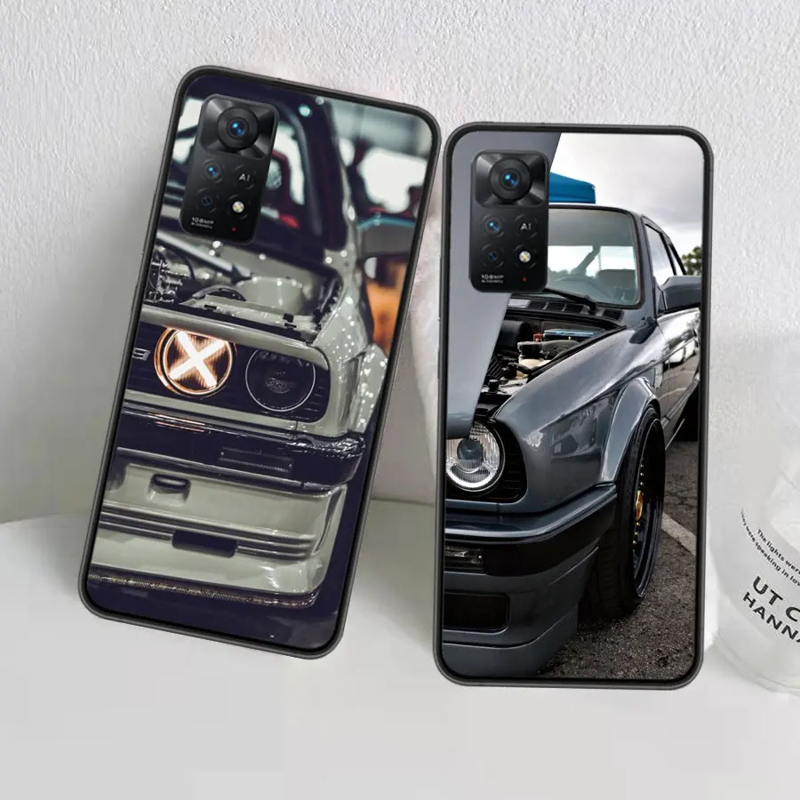 Автомобильный чехол для телефона B- Bmwes-S E30 Redmi Note 13 14 Pro 5G Plus 12 12C 10 10A 10C 9 9A 9C 9T 8 8A 7 7A K60