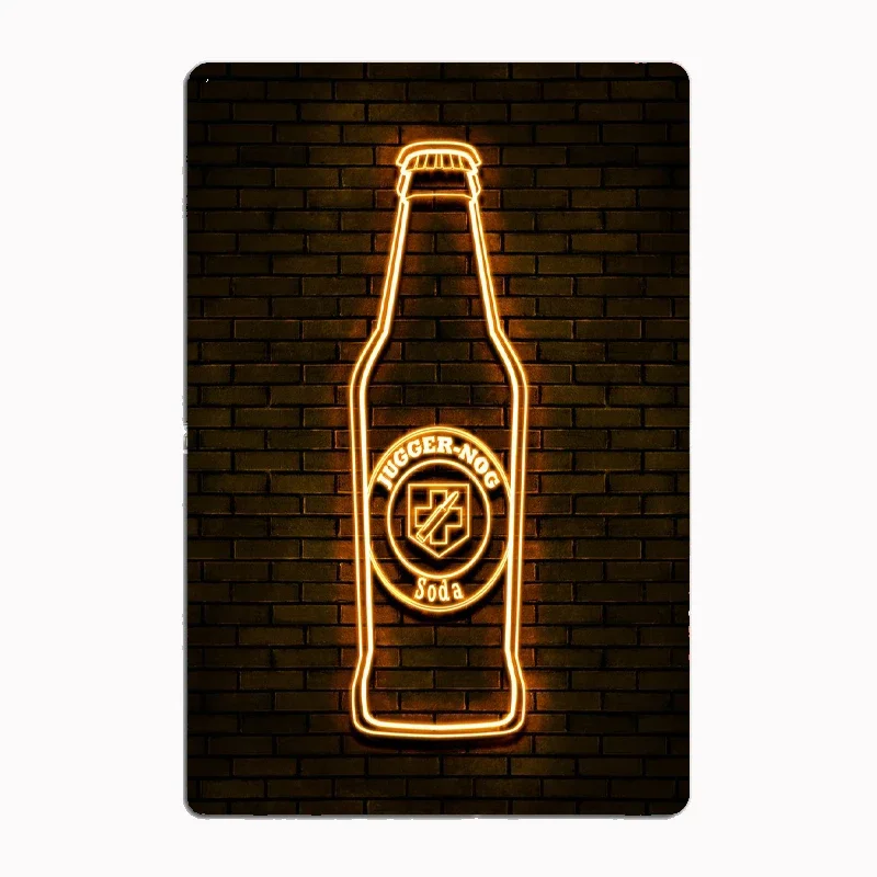 Настенная неоновая металлическая вывеска Jugger-Nog металлический плакат украшение