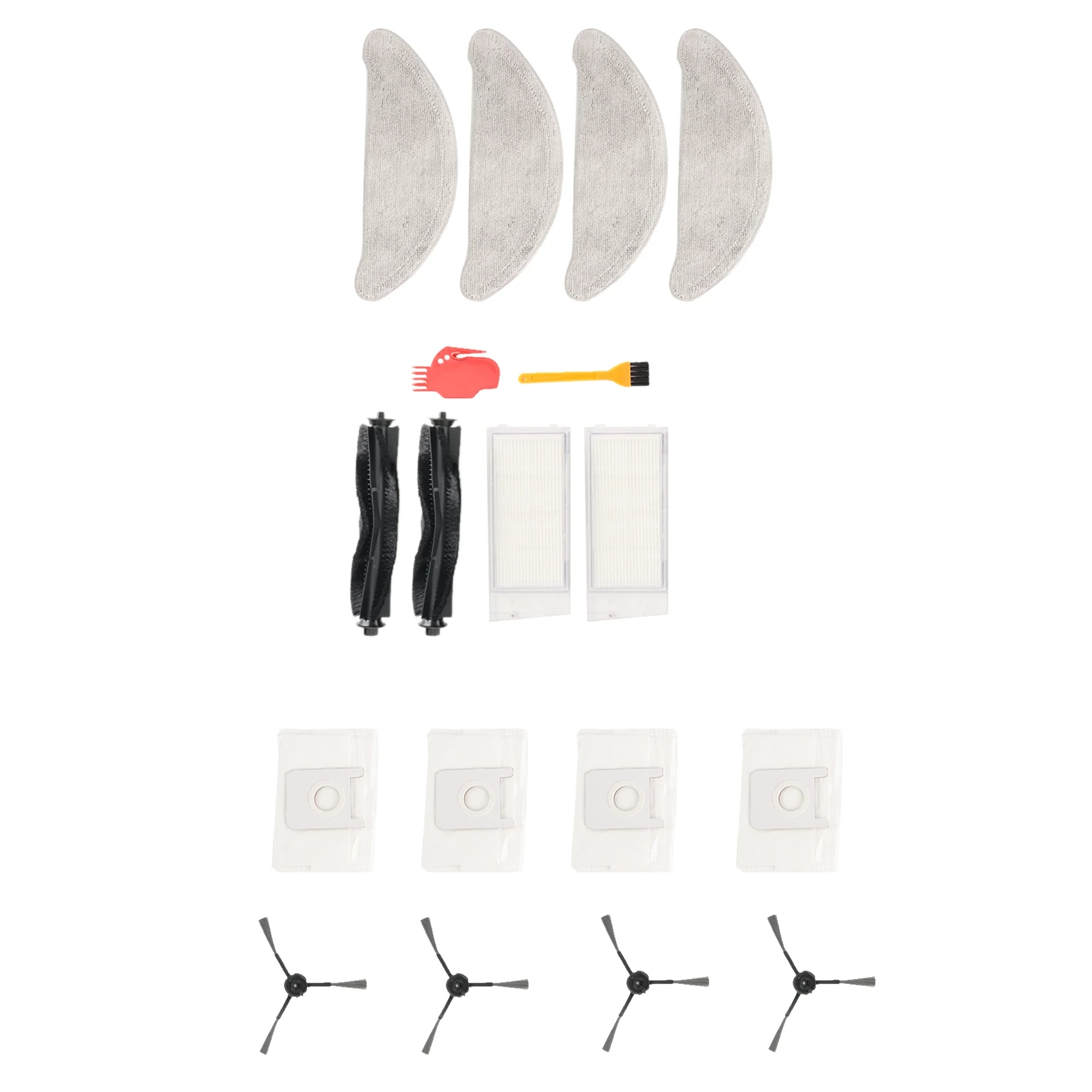 

For Roidmi EVE Plus Vacuum Cleaner Accessories Dust Collection Bag HEPA Filter Main Brush Mop Side Brush Spare Parts