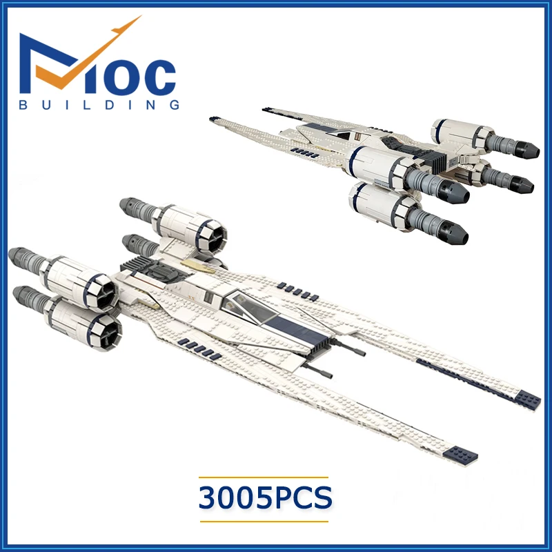 

Строительный блок известный Звездный фильм космические войны UCS U-Wing MOC крупномасштабная модель UCS Звездный истребитель коллекционные Кирпи...