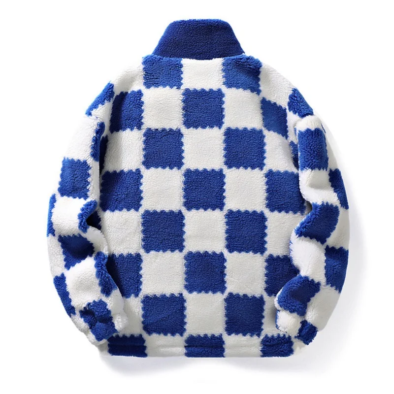 Imitation Lamb Wool Winter Jacket Men Korean Fashion Thickened Loose Warm Jacket Couple Models Plush Jackets Harajuku Coats