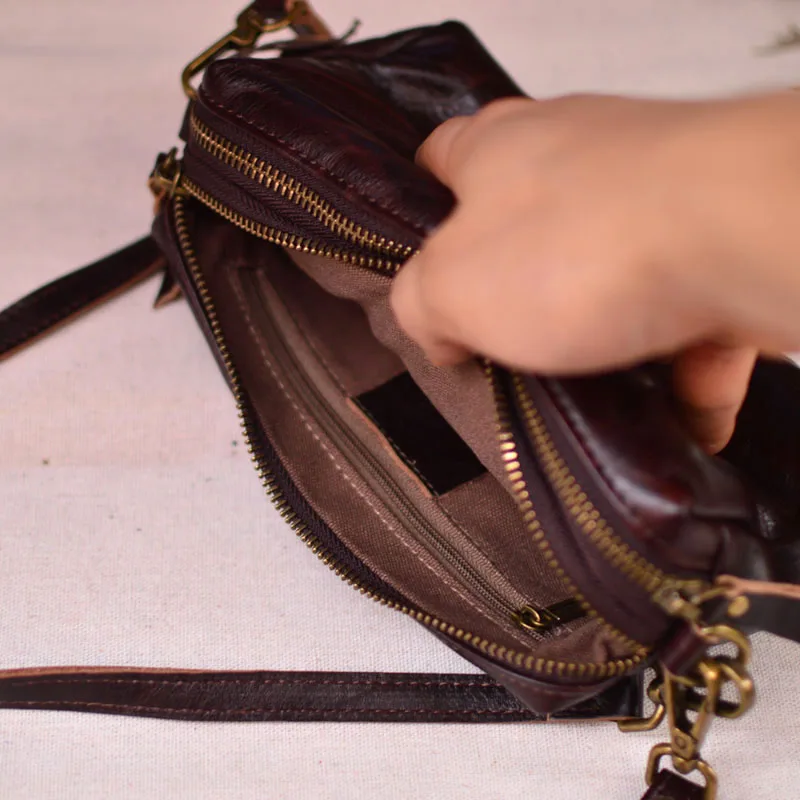 AETOO Простая сумка через плечо в стиле унисекс мягкая кожаная большой вместимости