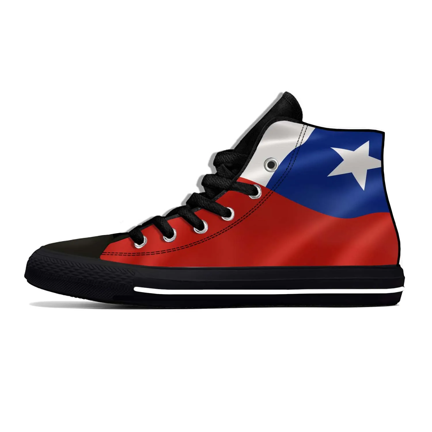 

Chilean Flag Chile Patriotic Pride Fashion Funny Casual Cloth Shoes High Top Lightweight Breathable 3D Print Men Women Sneakers