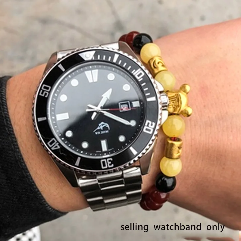 Stainless Steel Curved End Watchband 22mm  for Casio Strap MDV106/107 Bracelet  Swordfish MTP-1374 MTP-1375 Male Watch Bandt