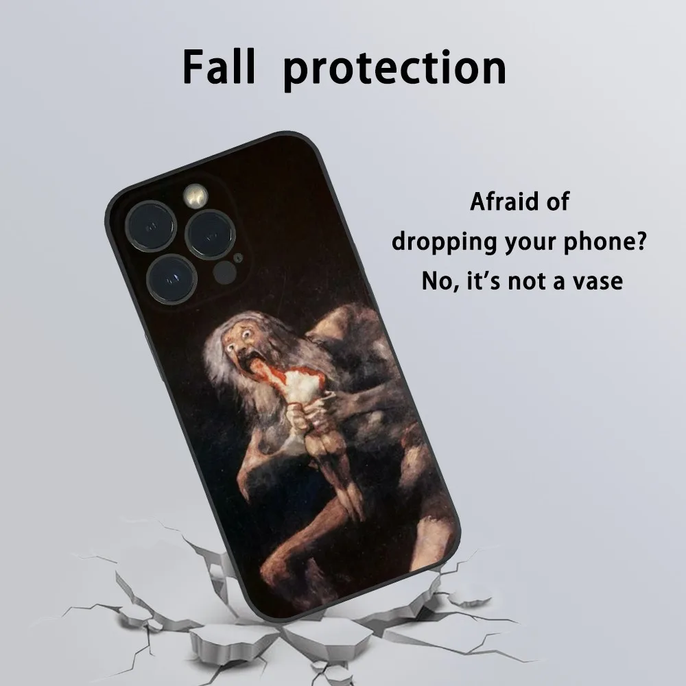 Spain Francisco Goya Art Phone Case For IPhone 16 15 14 13 12 11 Pro Max Plus Mini Frosted Soft Shell Funda
