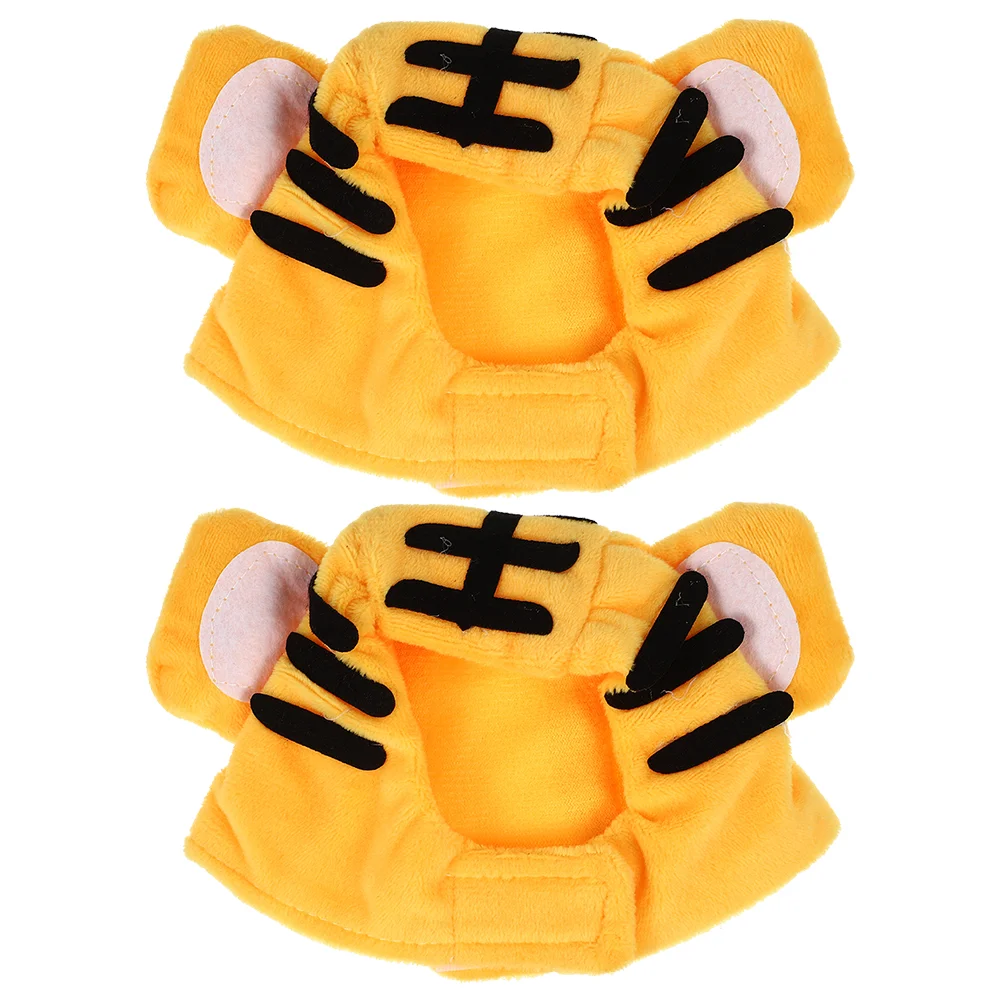 

2Pcs Decorative Pet Hat Universal Pet Head Ornament Puppy Headwear (Yellow)