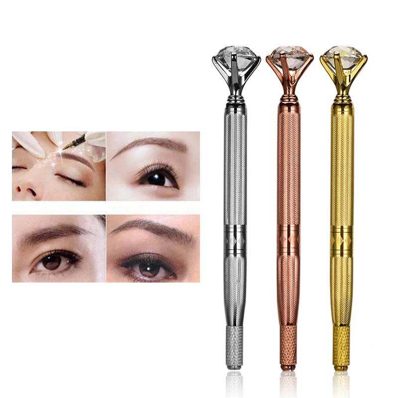 

3D Вышивка губ для бровей Munsu Tebori с алмазной бровью ручная ручка для микроблейдинга тату-машинка для перманентного макияжа инструмент 1 шт.