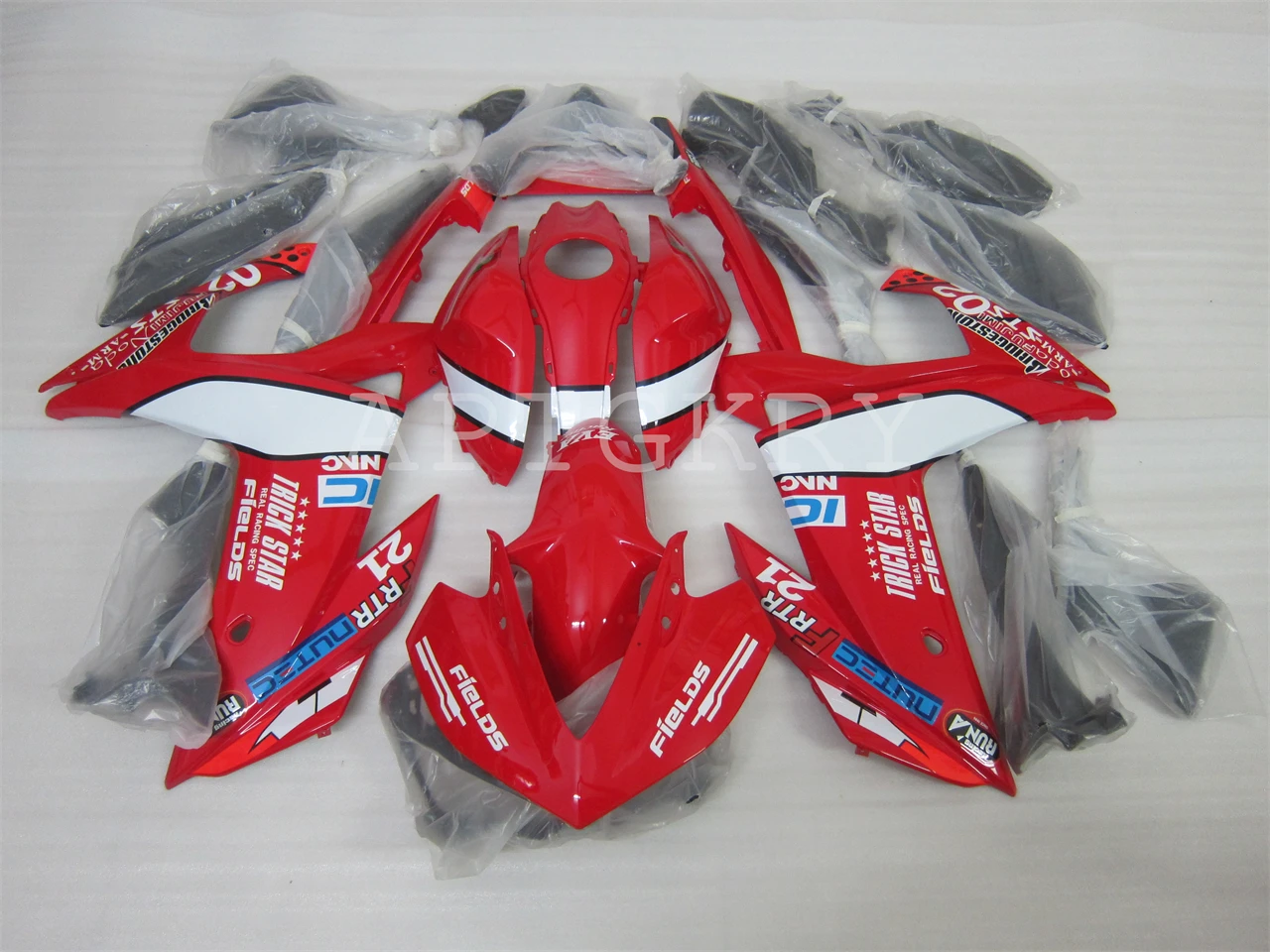 

Новый комплект обтекателей для мотоцикла ABS, подходит для Yamaha YZF R3 R25 2015 2016 2017 2018, цвет красный