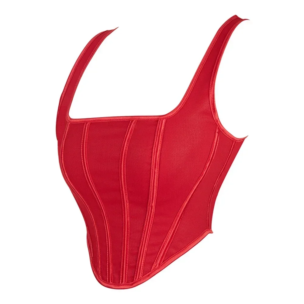 Женский укороченный топ на бретелях