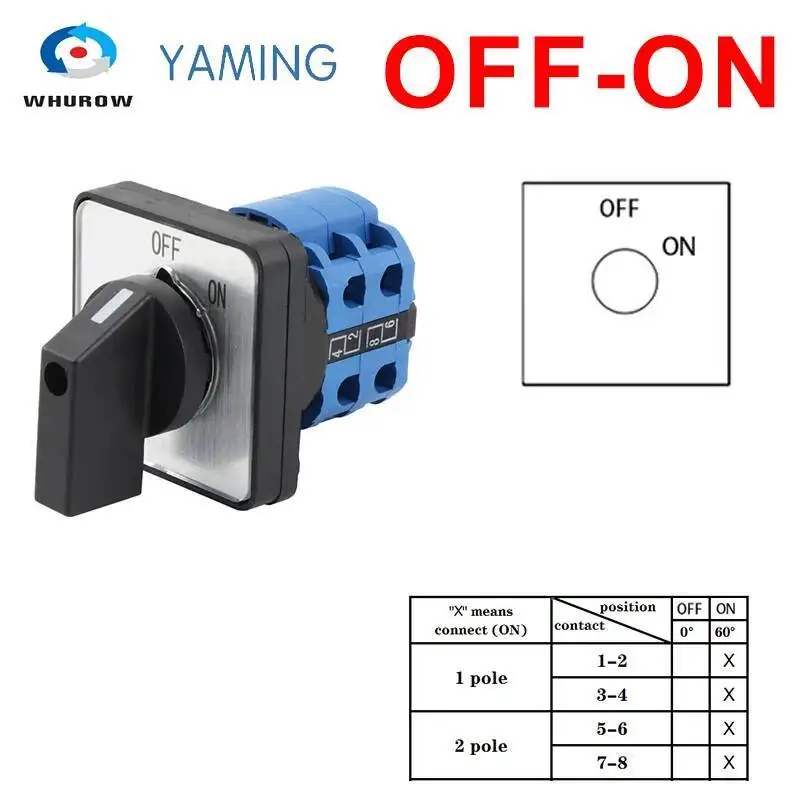 

Электрический 8 клемм 660 В, 20 А, LW26-20/2 LW28-20 YMW26, серебряный контакт, поворотный кулачковый переключатель