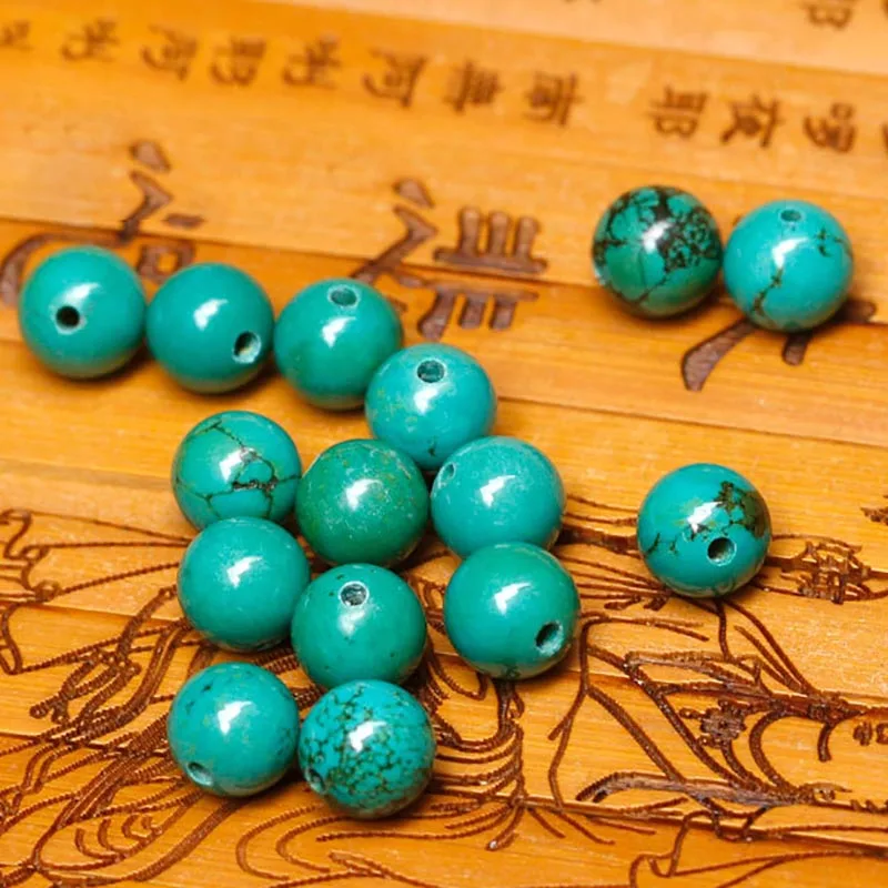 

Natural Turquoise Tibetan Buddhist Beads Children's Educational Handmade Diy Jewelry Making Accessories Christmas Decoration