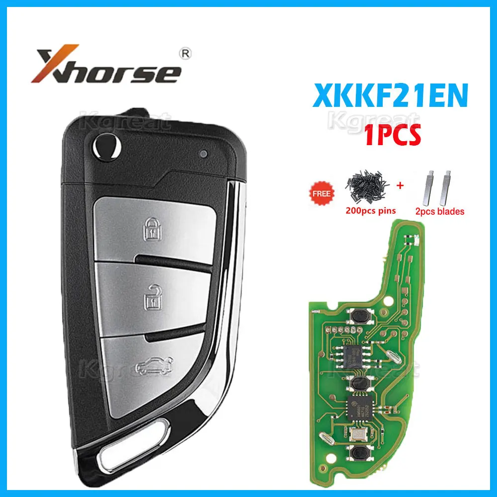 

1PCS Xhorse XKKF21EN Wire Universal VVDI Remote Key 3 Buttons Car Remote Key with Blade for VVDI VVDI2 Key Tool English Version