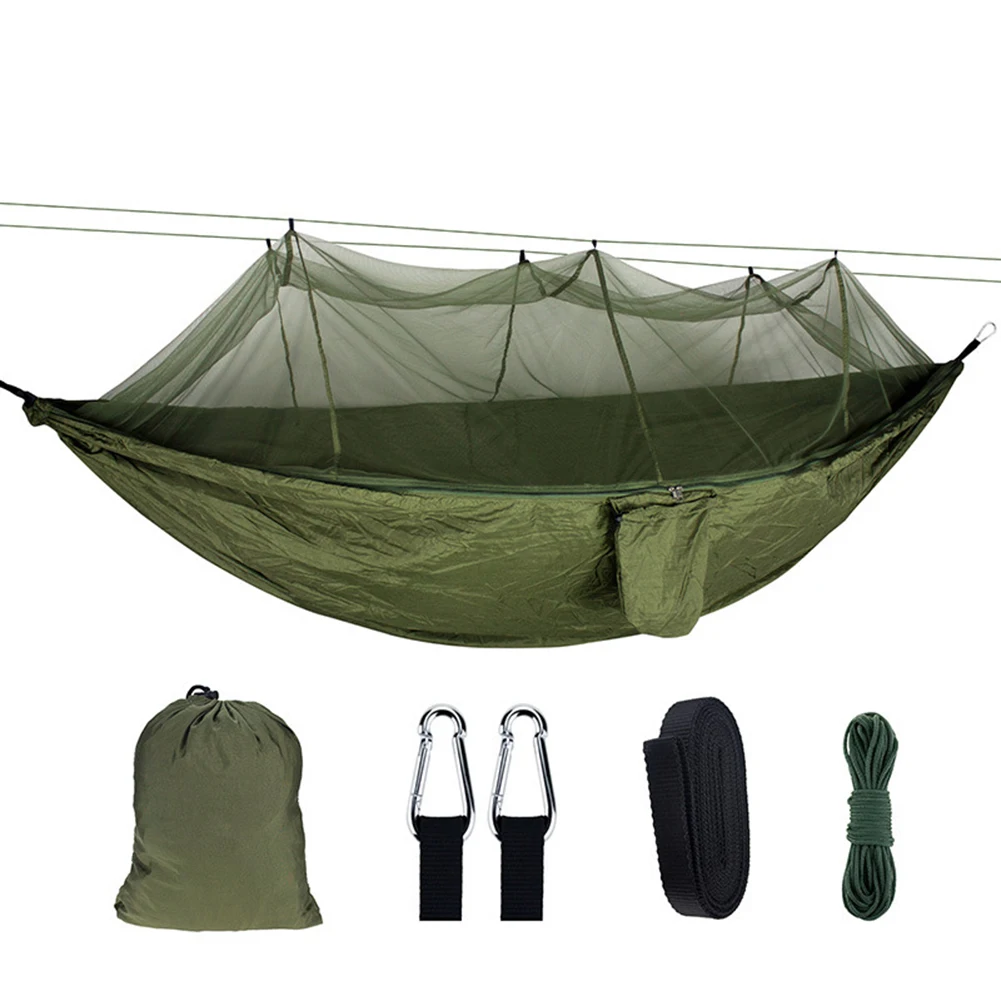 

Lightweight Portable Camping Hammock Hanging Parachute Bed Fly Tarp Waterproof Mosquito Net Hammock Canopy 210T Nylon Hammocks