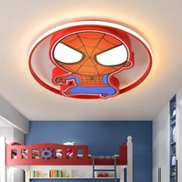 simple modern boy eye protection led ceiling light creative cartoon art deco spider superhero childrens bedroom nursery light