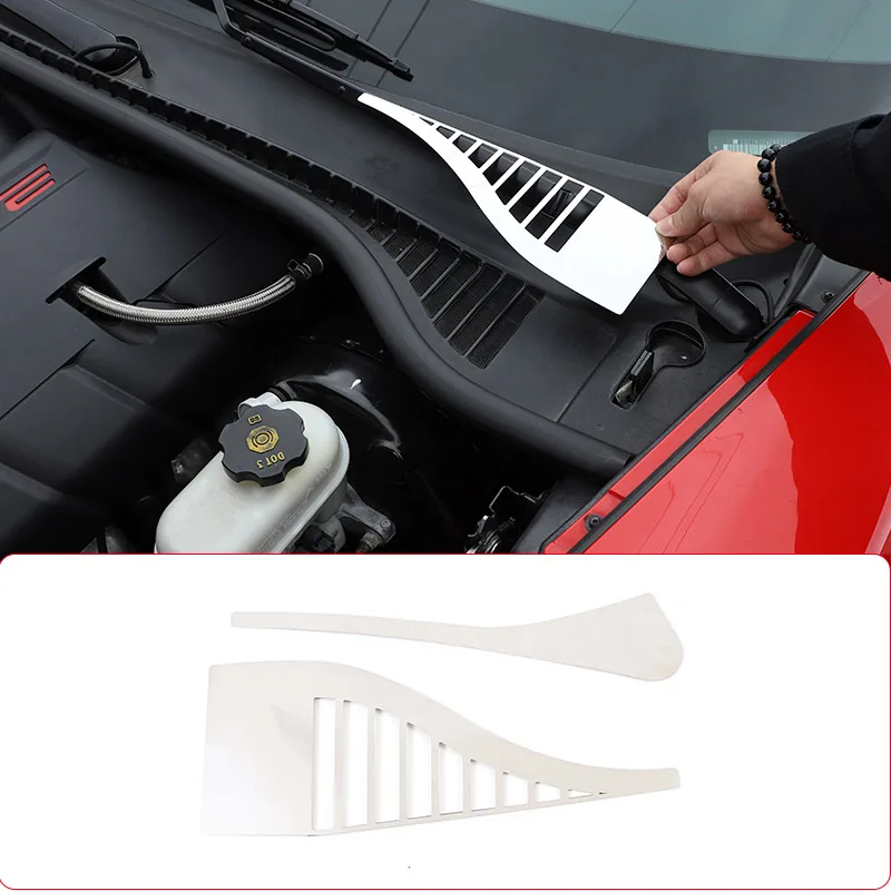 

For Chevrolet Corvette C6 2005-2013 Stainless Steel Silver Car Under Engine Bay Sink Guard Grille Decoration Accessories