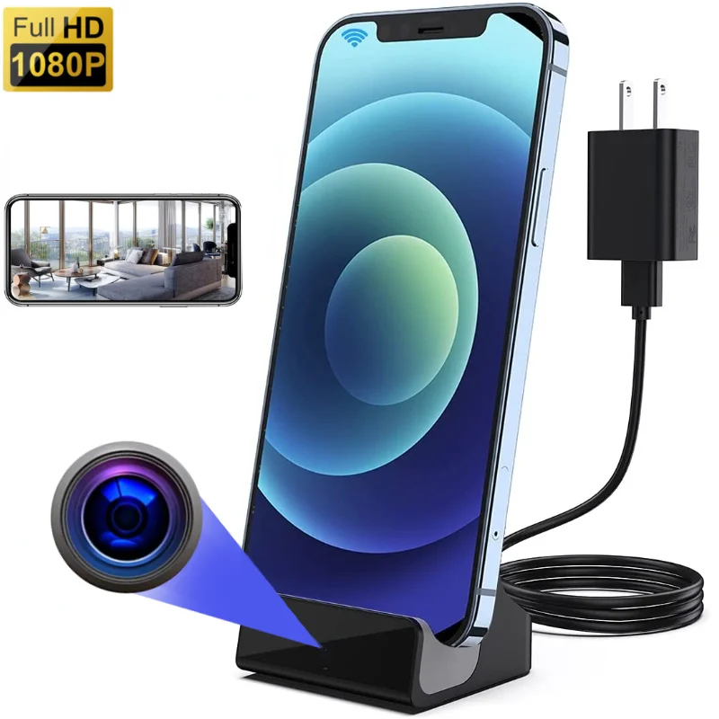 Беспроводная мини-камера 1080P HD Wi-Fi с зарядным устройством | Электроника