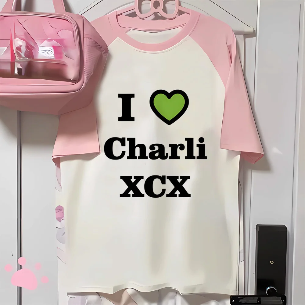 Футболки Charli Xcx Brat женская футболка в современном стиле с круглым вырезом