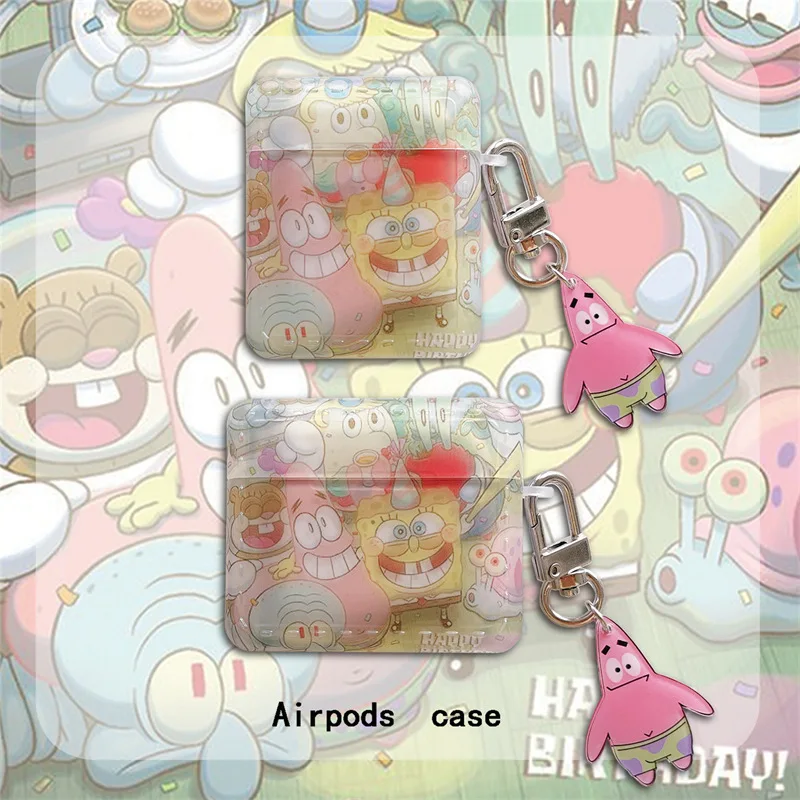 

SpongeBob SquarePants Patrick Star for AirPods Pro Protective Cover 2/3 Generation Apple Bluetooth Headset Soft Shell Cartoon