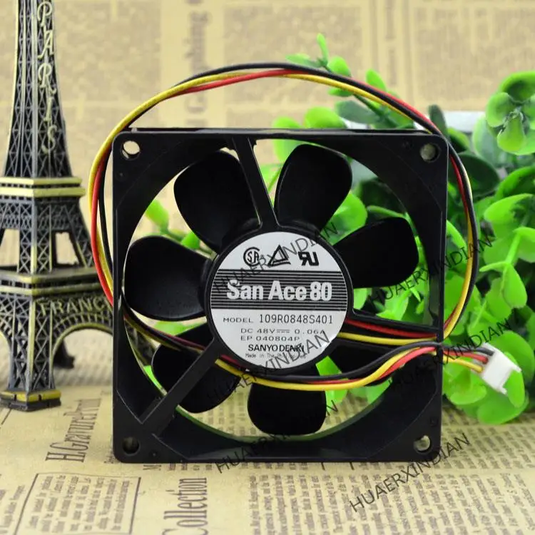 Новый комплект охлаждающего вентилятора 109R0848S401 48 В 0.06A 8025 8/см