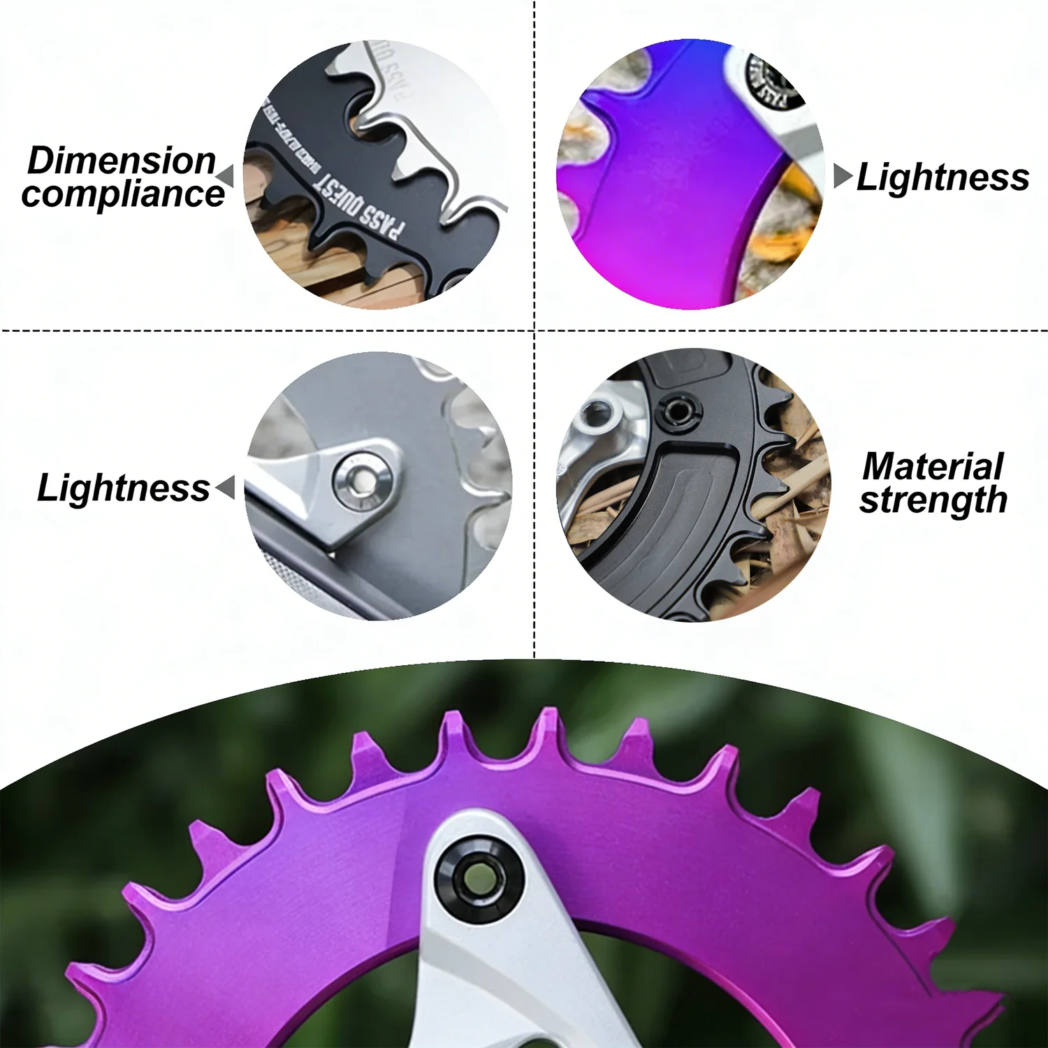 Фото Звезда цепной передачи BCD 104 (32T, 36T, 34T, 38T, 40T) для Shimano SLX M780 M610 M670 Aero Bike Tray MTB Narrow Wide 11V 12V №2