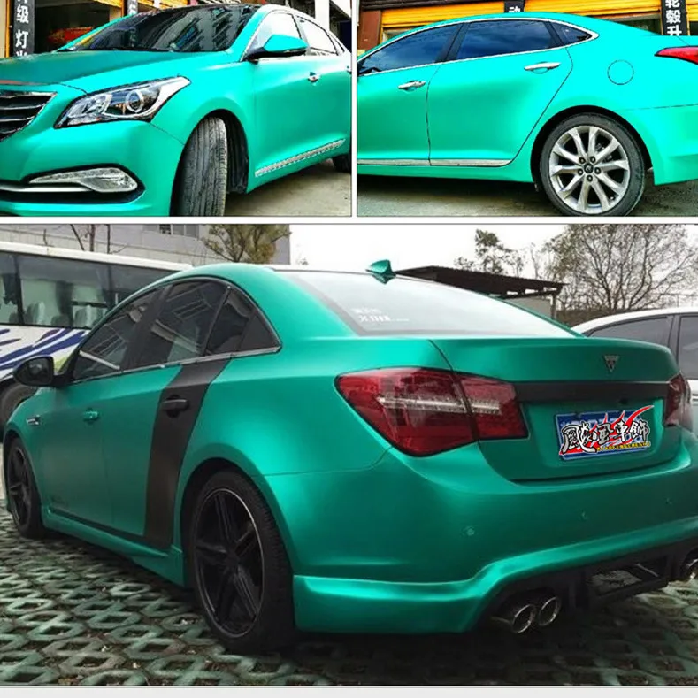 1 52x18 м матовая хромированная ледяная пленка с покрытием виниловая упаковка