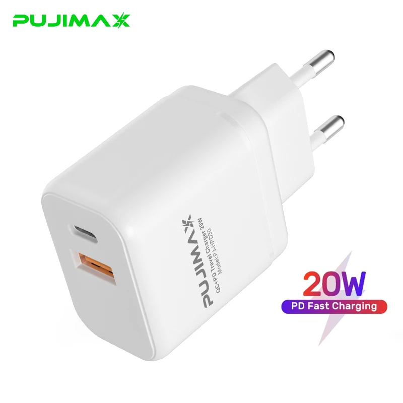 Быстрое Зарядное Устройство PUJIMAX USB Type-C 20 Вт PD Быстрой Зарядки