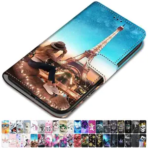 for case lg k8 2018 k9 k50 q6 plus q60 leather phone cover animal floral tower wolf lovely girl boy box rose mountain sky o08f free global shipping