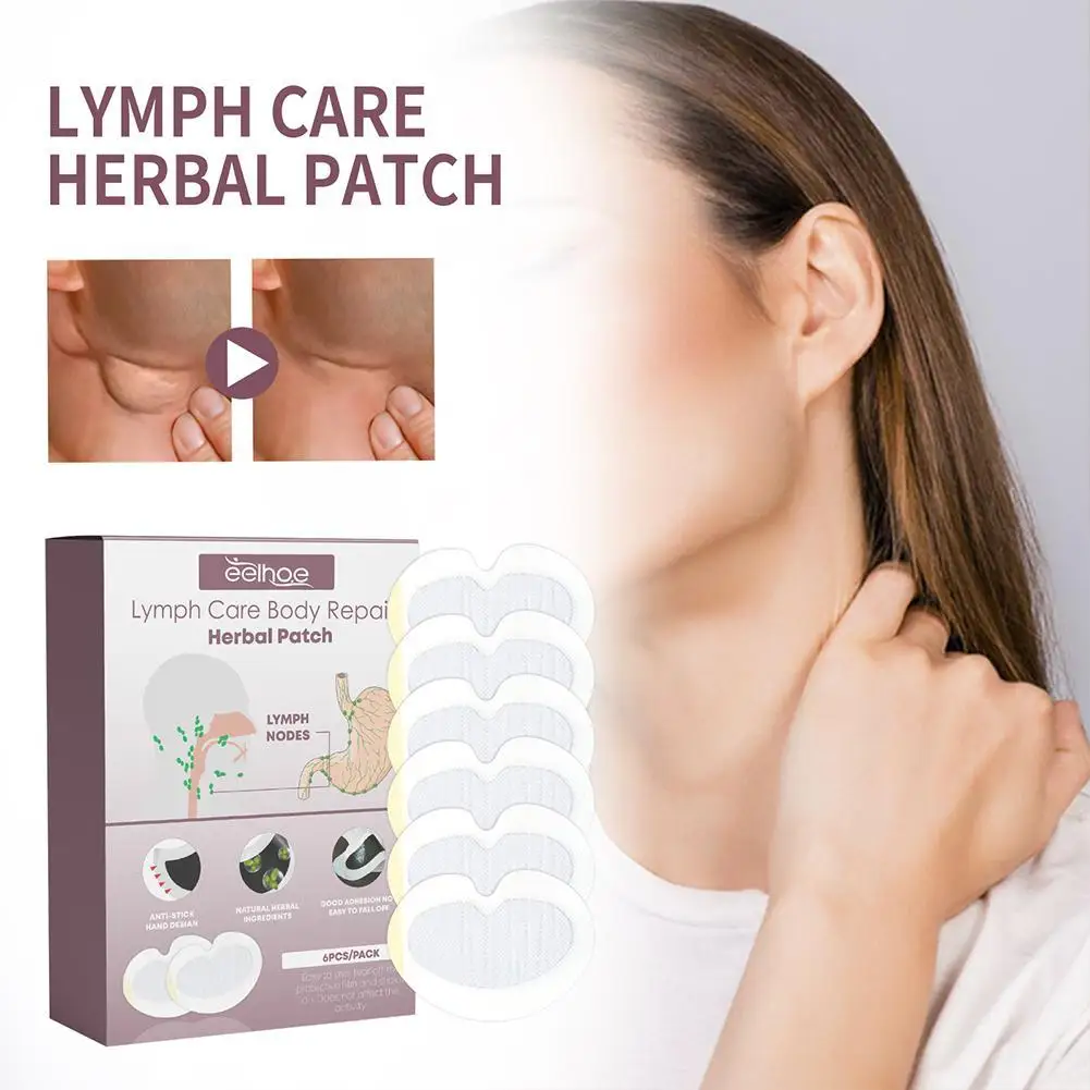 

6pcs Lymphatic Detox Patch Herbal Lymph Nodes Neck Lymphatic Drainage Medical Plaster to Remove The Underarm Fat Health Care