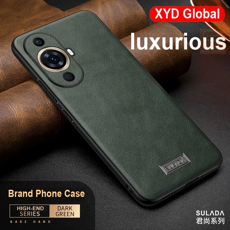 

High end Brand For Huawei nova 11 Pro Case Genuine Leather Phone Back Case For Huawei nova 11 Ultra 10 Pro Cover Bumper Shell