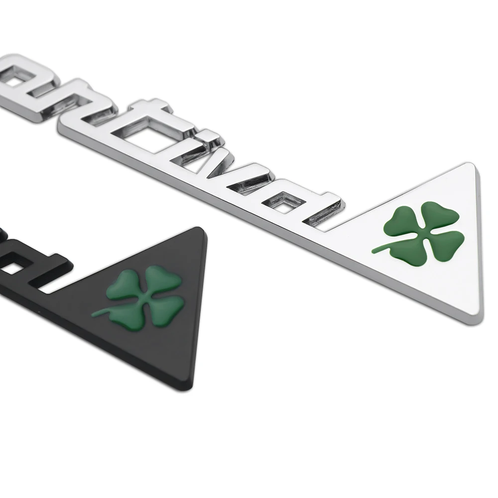 1 PCS 3D Metal Car Four Leaf Clover Custom Logo Sticker for Alfa Romeo 159 Sportwagon Giulietta Mito Stelvio 166 156