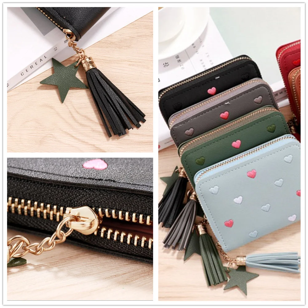 

1 шт., женский маленький кошелек с кисточкой