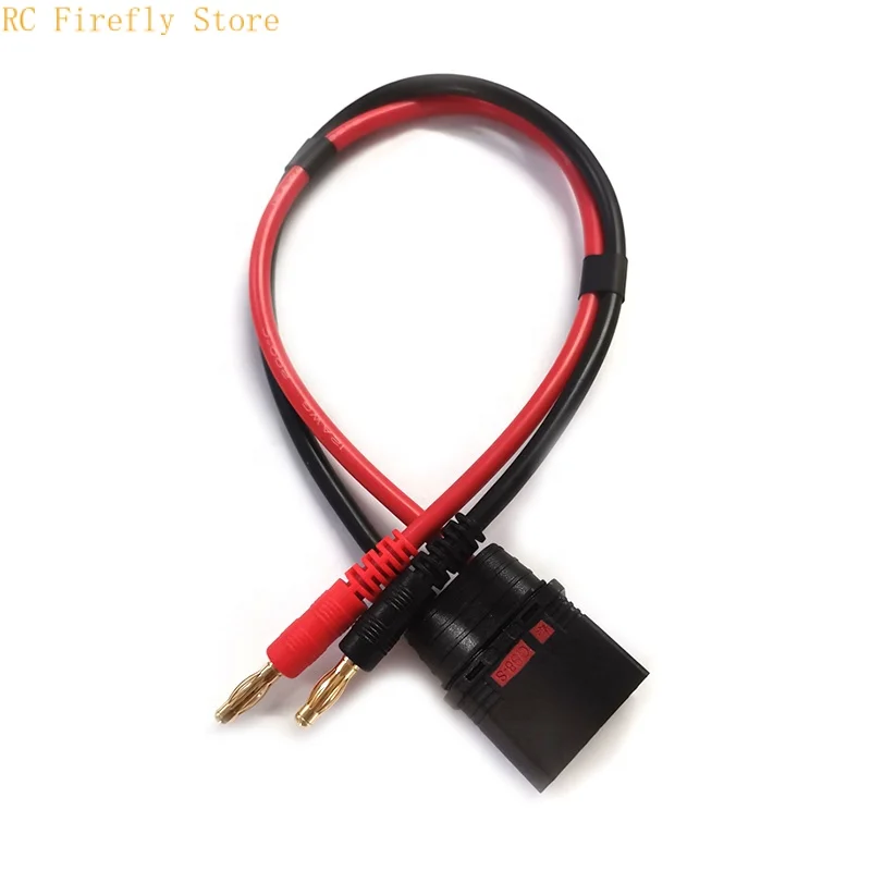 

QS8-S Anti Spark Connector to 4mm Bullet Banana Plug Charger Lead 12AWG QS8 Charge Cable Adapter For DIY RC Drone Lipo Battery